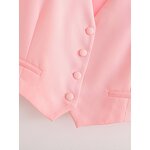 Vest and Shorts Suit Factory - OEM Custom V-neck Single-breasted High-waisted