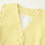 Vest Trousers Suit Factory - OEM Custom Retro V-neck Sleeveless High Waist