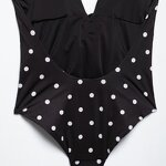 Embossed Flower Polka Dot Bodysuit Factory - OEM Custom Retro Halter Collar Slim