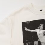 Printed Sports Sweater Factory - OEM Custom Retro Round Neck Ladies Top