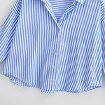 Poplin Shirt Factory - OEM Custom Retro Casual V Neck Sexy Elegant Shirt