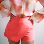 Asymmetric Mid-waist Culottes Factory - OEM Custom Five Colors Women's Summer Shorts