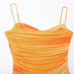 Tie Dye Print Dress Factory - OEM Custom Off the Side Zipper Sexy Backless