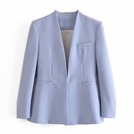 Women's Casual Suit Jacket Factory - OEM Custom Lapel-free Long Sleeve