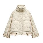 Stand Collar Pocket Decorated Jacket Factory - OEM Custom Winter Casual Long Sleeve