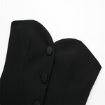 Streetwear Off Shoulder Tank Top Factory - OEM Custom Vintage Button Up Chic Vest