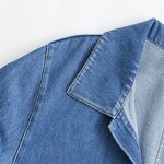 Casual Denim Shirt Factory - OEM Custom Retro Lapel Long Sleeve Top