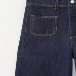 Classic High-Waisted Navy Jeans Factory - OEM Custom Autumn Casual Straight Decorated