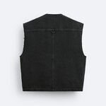 Round Neck Sleeveless Vest Factory - OEM Custom Men's All-match Retro Pocket Workwear