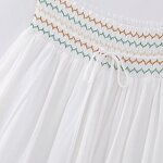 Embroidered Midi Skirt Factory - OEM Custom Retro High Elastic Drawstring