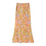 Lace Printed Top Skirt Set Factory - OEM Custom Retro Round Neck Short Sleeve Top