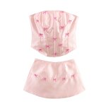 Tube Top and Mini Skirt Set Factory - OEM Custom Summer Sleeveless Trend Vest Top