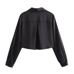 Multicolor Cropped Blouse Factory - OEM Custom Vintage Button Up Women's Top