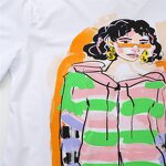 Character Print White T Shirt Factory - OEM Custom Vintage Crew Neck Tee