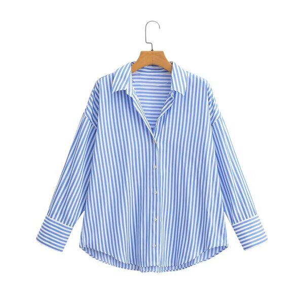 Poplin Shirt Factory - OEM Custom Retro Casual V Neck Sexy Elegant Shirt