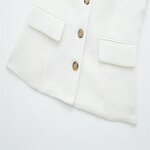 Single Breasted White Vest Factory - OEM Custom Retro Backless Halter Neck Ladies