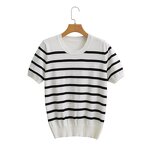 Retro Round Neck Striped Sweater Factory - OEM Custom American Autumn Casual Fashion