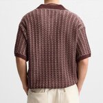 Contrast Lapel Knitted Polo Shirt Factory - OEM Custom Men's Short-sleeved Trendy
