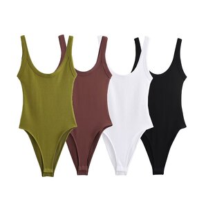 Women's Bodysuit Factory - OEM Custom Sleeveless Halter Sexy Elegant Slim
