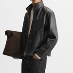 Imitation Leather Short Jacket Factory - OEM Custom Spring Men's Retro Classic Black