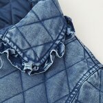 Quilted Washed Denim Coat Factory - OEM Custom Autumn Fashion Retro Casual Lapel