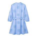 Laminated Embroidery Decorative Dress Factory - OEM Custom Poplin V-neck Mini