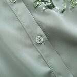 Sequin Satin Blouse Factory - OEM Custom Vintage Lapel Ladies Top