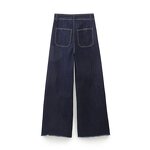 Classic High-Waisted Navy Jeans Factory - OEM Custom Autumn Casual Straight Decorated