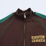 Printed Zipper Sweatshirt Factory - OEM Custom Ribbed Collar Women's Casual