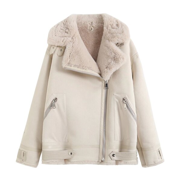 Faux Fur Reversible Jacket Factory - OEM Custom Thickened Warm Long Sleeve Coat