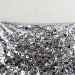 Silver Sequin High-Waisted Mini Skirt Factory - OEM Custom Vintage Side Zipper