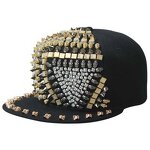 Harajuku Baseball Cap Factory - OEM Custom Black Vintage Cross Skull Rivet Unisex