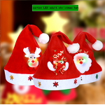 Parent-Child Christmas Hat Factory - OEM New Year Knitted Fleece Santa Claus Hat with Digital Printing