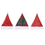 Classic Plush Red Santa Claus Hat Factory - OEM with 3D Embroidered Snowflake Winter Decoration