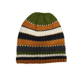 Cotton Recycled Winter Cap Factory - OEM Factory Custom 100% Cotton Stripe Knitted Beanie Hats