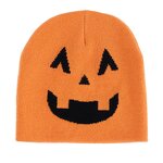 Embroidered Pumpkin Beanie Cap Factory - OEM Custom 100% Cotton Winter & Halloween Wear Headwear