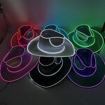 LED Flashing Neon Party Hat Factory - OEM Halloween Christmas Colorful Sequin Glitter Cowboy Cosplay