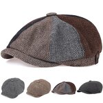 Octagonal Hat Factory - OEM Wholesale Multi-Colorblock Houndstooth Ivy Cap