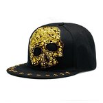 Harajuku Baseball Cap Factory - OEM Custom Black Vintage Cross Skull Rivet Unisex