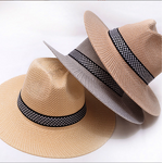 Panama Cap Factory - OEM Customized New Solid Color Sunshade Breathable Women's Wide Brim