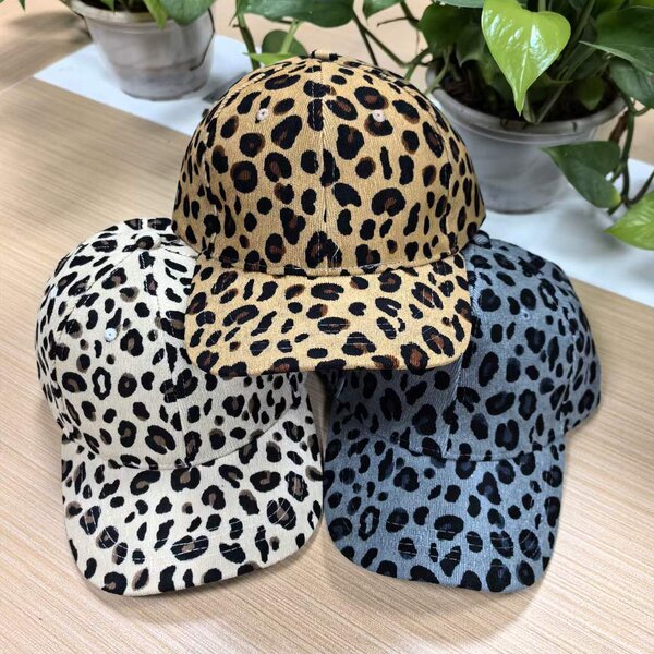 Corduroy Winter Hat Factory - OEM Hot Selling Unisex Leopard Print Outdoor Warm