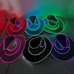LED Flashing Neon Party Hat Factory - OEM Halloween Christmas Colorful Sequin Glitter Cowboy Cosplay