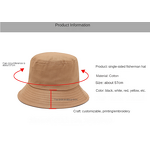 Cotton Fisherman Hat Factory - OEM Unisex Custom Logo Summer Beach Sun Visor Solid Color Bulk