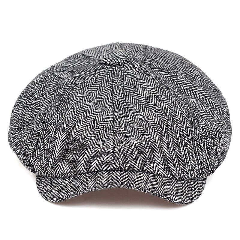 Octagonal Hat Factory - OEM Wholesale Multi-Colorblock Houndstooth Ivy Cap