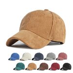 Corduroy Baseball Cap Factory - OEM High Quality Custom Logo Unstructured High Embroidery