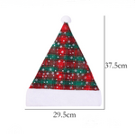 Classic Plush Red Santa Claus Hat Factory - OEM with 3D Embroidered Snowflake Winter Decoration