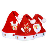 Velvet Christmas Party Hat Factory - OEM 2024 Unisex Custom Logo Embroidery DIY Santa Claus Hat