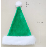 Christmas Costume Hat Factory - OEM Custom Logo Red White Velvet Plush Trim Santa's Headwear