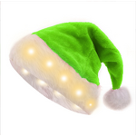 LED Santa Hat Factory - OEM Custom Logo 3D Embroidered Glowing Christmas Beanies for New Year Party