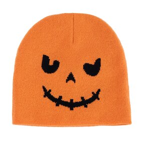 Embroidered Pumpkin Beanie Cap Factory - OEM Custom 100% Cotton Winter & Halloween Wear Headwear